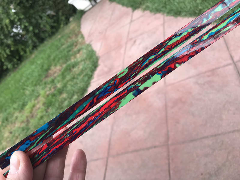 Ludwig Psychedelic Red bass drum inlays Reverb