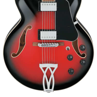 Ibanez AF75 Artcore Hollow Body Electric Guitar with Classic Elite Pickups - Transparent Red Sunburst image 1