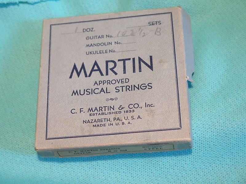 vintage 1930's -40's martin strings box (all B) for guitar | Reverb UK