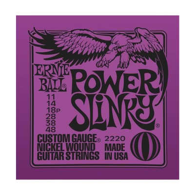 ERNIE BALL Power Slinky Nickel Wound Electric Guitar Strings (2220) Single Pack image 1