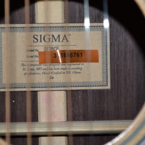 Sigma SF28CE Acoustic Electric, BBand Electronics, Solid Spruce Top image 4