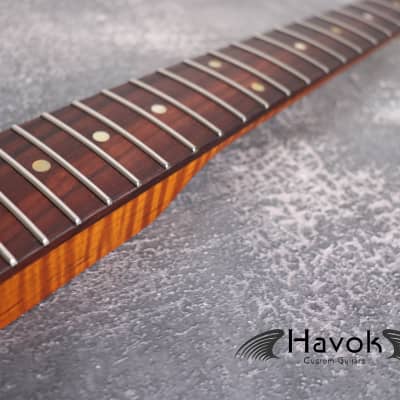 T-Style Flame Roasted Maple Satin Neck Stainless Steel Jescar Frets image 12