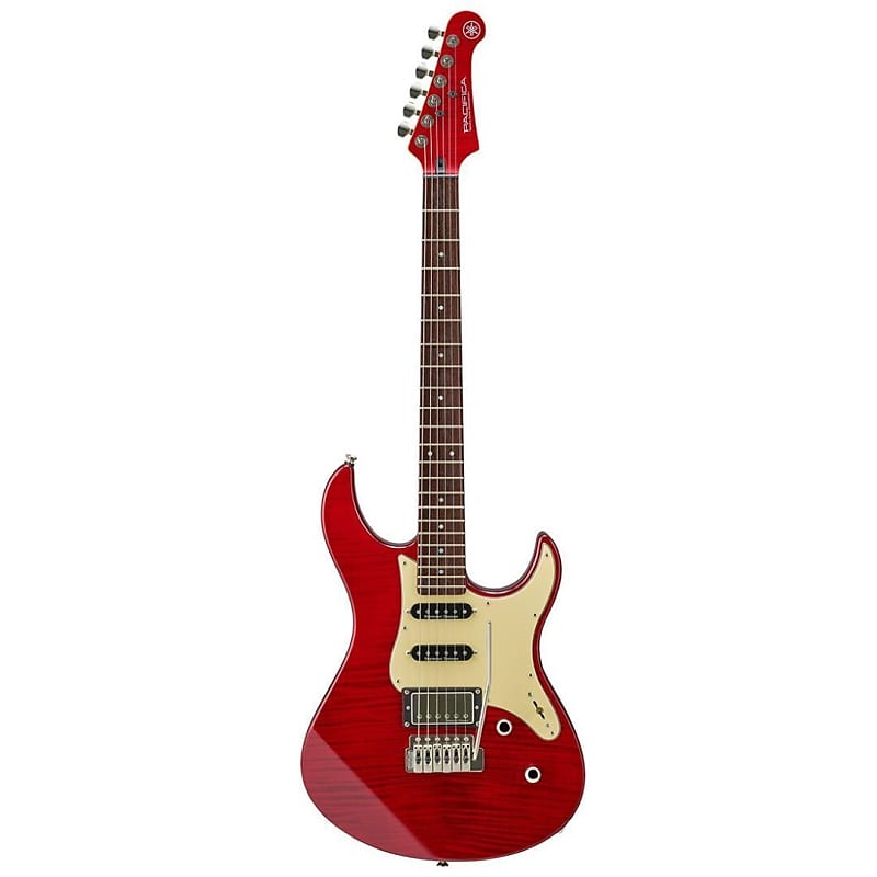 Yamaha PAC612VIIFMX Pacifica 6-String, Right-Handed Electric Guitar with Solid Alder Body, Flamed Maple Top, Maple Neck, Rosewood Fingerboard, and Gloss Finish (Fired Red) image 1
