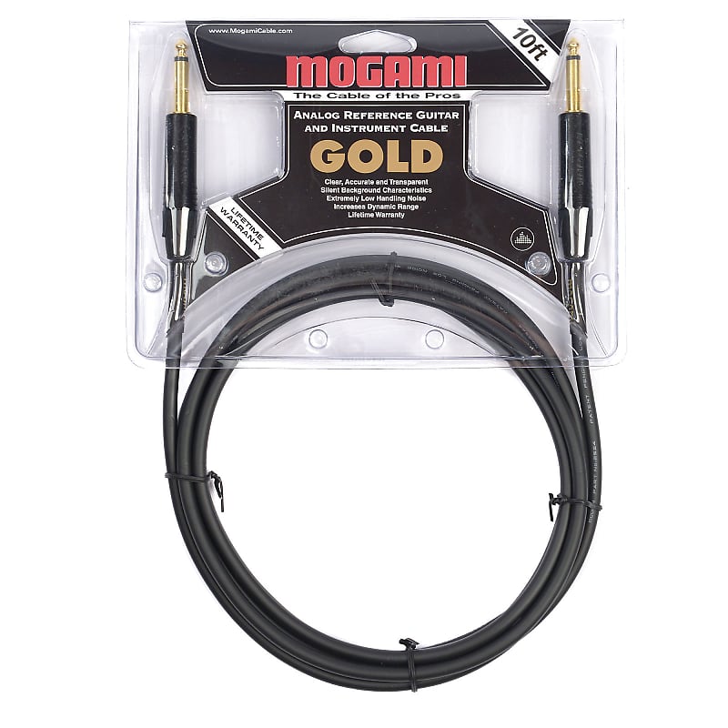 Mogami Gold Instrument Cable 10ft S/S Reverb