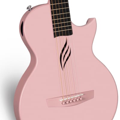 Enya Nova Go Carbon Fiber Acoustic Guitar Pink (1/2 Size) image 3