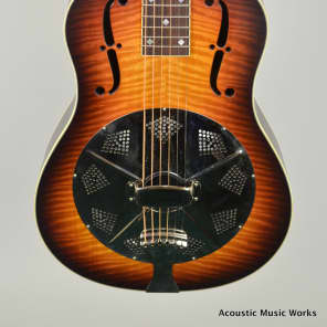 National Estralita Deluxe, Single Cone, Wood Body Resonator Guitar image 3