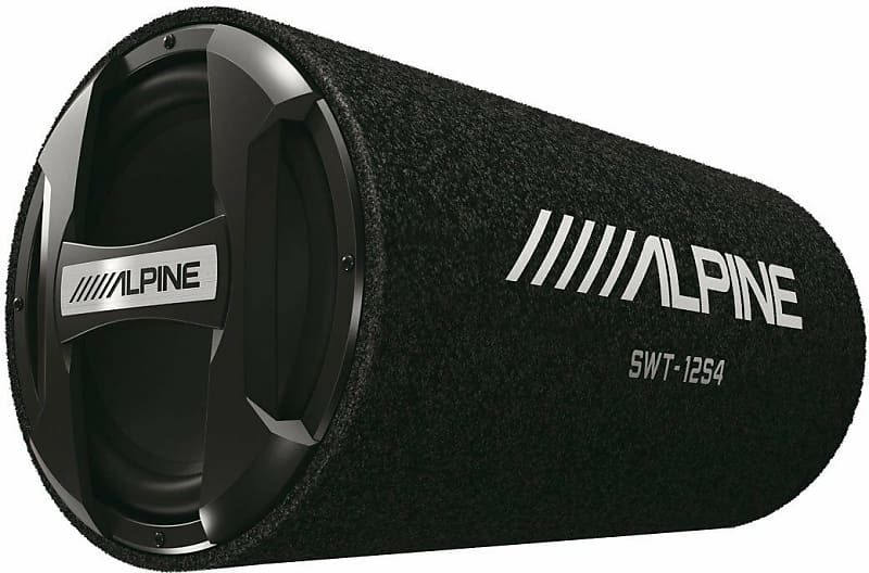 Alpine SWT-12S4 1500W Max Single 12&quot; Bass Reflex Sealed Subwoofer Tube Enclosure  			