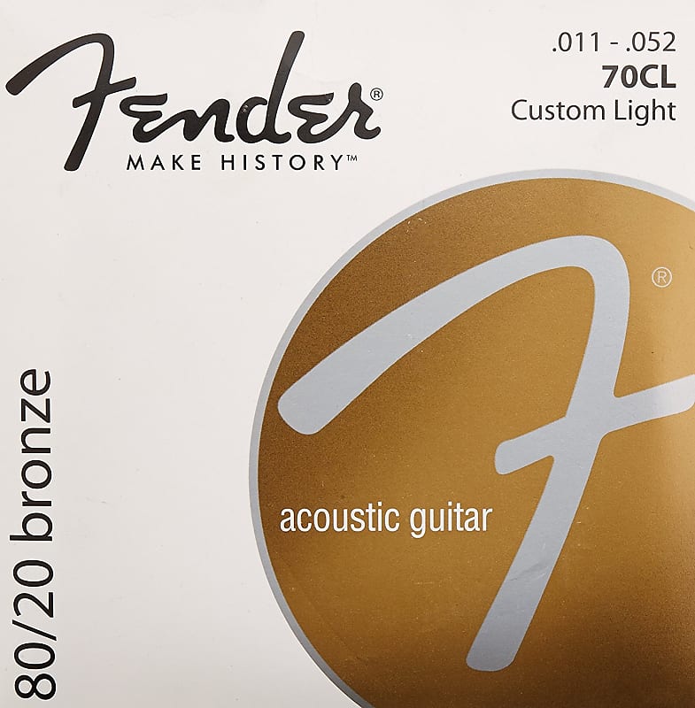 Fender 70CL 80/20 Bronze Acoustic Guitar Strings Set - CUSTOM LIGHT 11-52 image 1