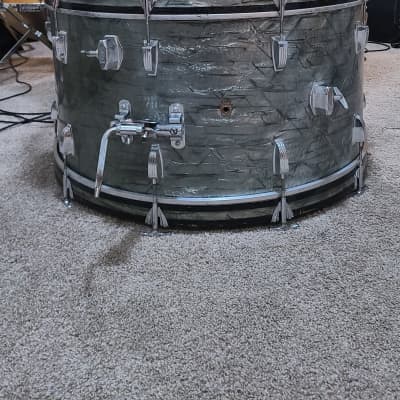 Ludwig 28x14 Sky Blue Pearl Bass Drum image 2