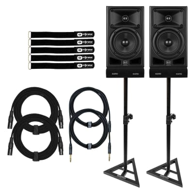 RCF Ayra Five 5" Active 2-Way Studio Monitor Reference Speakers Pair w Stands image 1