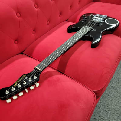 Synsonics Terminator 3/4 size Electric Guitar with built-in Speaker 1980s - Black image 10