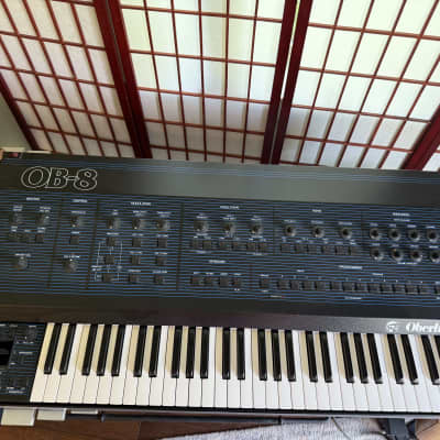 Oberheim OB-8 61-Key 8-Voice Synthesizer 1983 - Blue with Wood Sides With Kenton Midi Upgrade