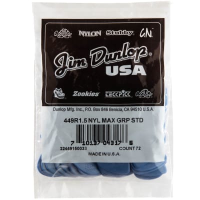 Dunlop 449R1.5 Max-Grip Standard 1.5mm Nylon Guitar Picks, 72-Pack image 4