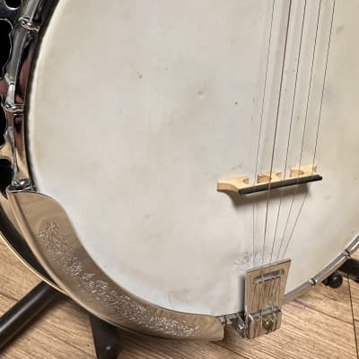 Aria Deluxe 5 String Banjo 1970s - Natural image 6