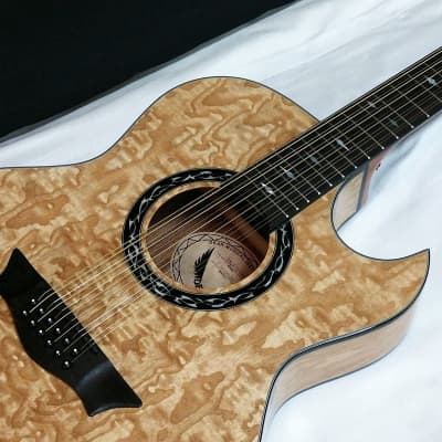 DEAN Exhibition Quilt Ash 12-STRING acoustic electric GUITAR new w/ Gig Bag image 4