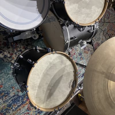 Russ McKinnon's (Barry Manilow, Tower of Power) PDP Concept Maple Classic Bop 3-piece Set - Satin Walnut with Wood Hoops image 18