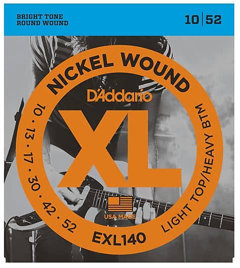 D'Addario EXL140 Nickel Wound Guitar Strings, Light Top/Heavy Bottom, 10-52 image 1