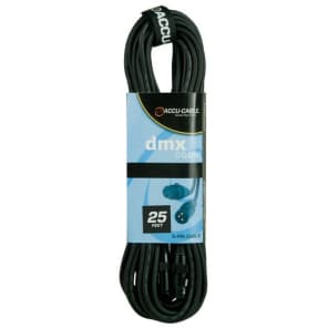 Accu-Cable AC3PDMX25PRO Pro 3-Pin XLR-F to XLR-M DMX Cable - 25'
