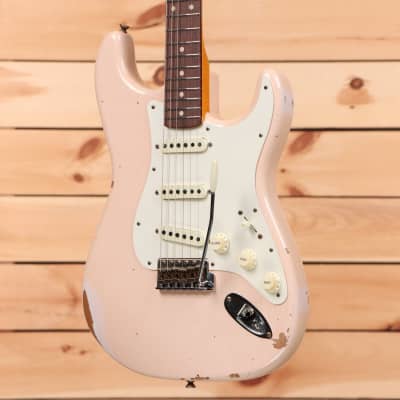 Fender Custom Shop Limited 1959 Stratocaster Heavy Relic - Super Faded Aged Shell Pink - CZ566763 - PLEK'd image 3