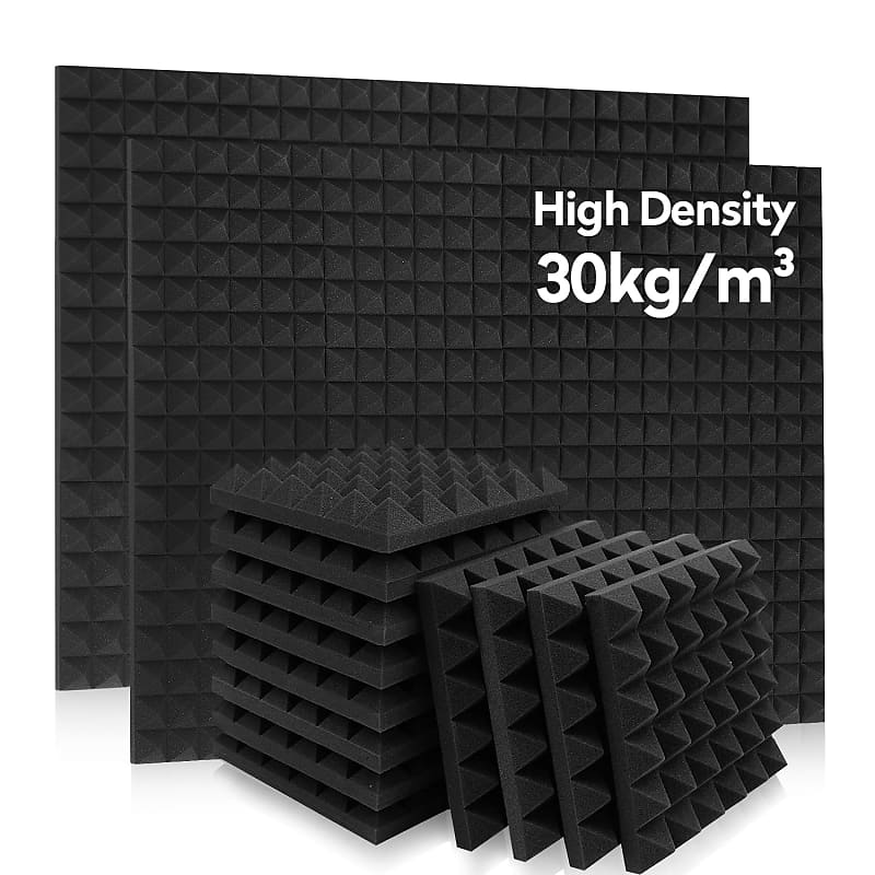 36 Pack Acoustic Panels 12 X 12 X 2 Inches, Pyramid | Reverb