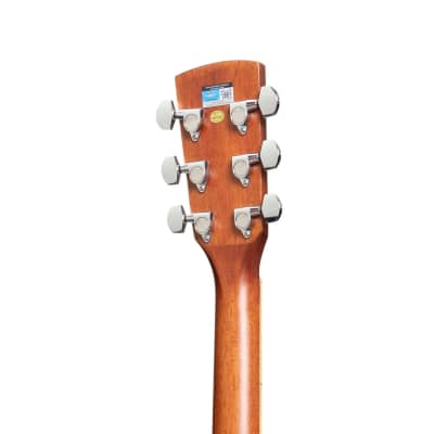 Saga '700 Series' Solid Spruce Top Acoustic-Electric Small-Body Cutaway Guitar | Natural Satin image 8