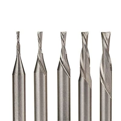 StewMac Carbide Downcut Inlay Router Bits, Set of all 5 sizes | Reverb