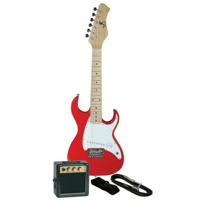 J. Reynolds Kids 1/2 Size Mini Electric Guitar Prelude Package, Rockin' Red image 1
