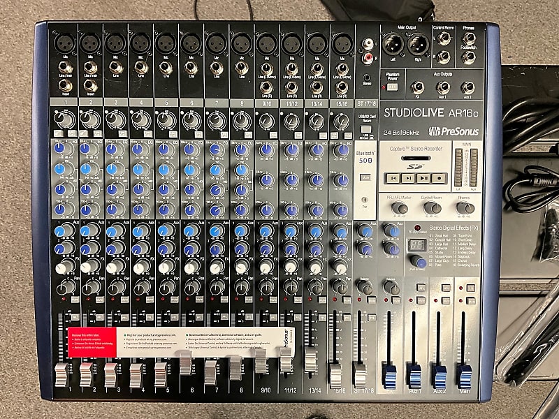 PreSonus StudioLive AR16c Mixer and Audio Interface with Effects