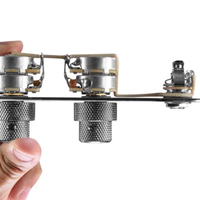 2 Upgraded Bass Control Plate Harness w/Concentric Knobs for Jazz Bass Guitars by 920D image 3