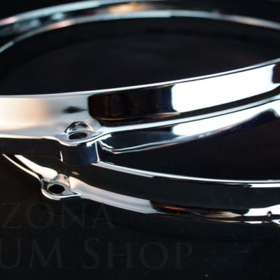 New Ludwig CHROME Die Cast Snare Drum Hoops 14" 10 Ear/Hole/Lug  In Stock! image 2