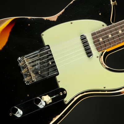 Fender Custom Shop 1960 Telecaster Custom Heavy Relic – Black over Chocolate 3-Color Sunburst image 16