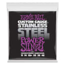 Ernie Ball 2245 Power Slinky Stainless Steel Wound Electric Guitar Strings 11-48