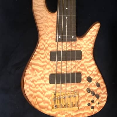 Fodera Emperor Fretless 5 String Bass Custom Quilted Maple image 2