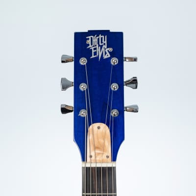 Dirty Elvis Blue Cutaway Electric Guitar - Australian handcrafted guitar w/ case image 8