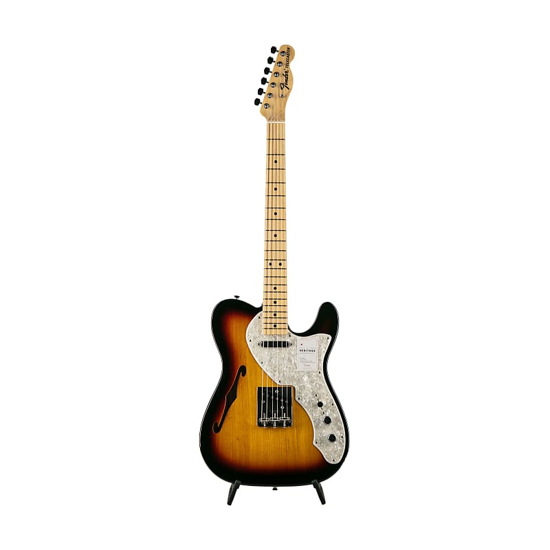 Fender Japan Heritage 60s Telecaster Electric Guitar, Maple FB, 3-Tone  Sunburst, JD21011624