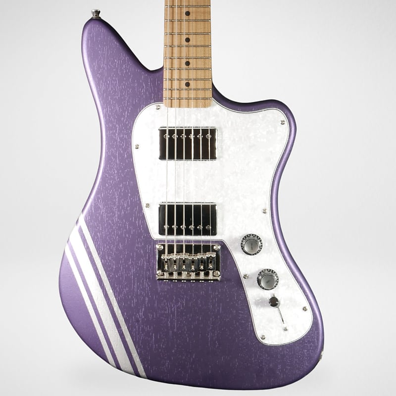 Cream T Guitars Crossfire SRT-6 Pickup Swapping - Purple Metallic w/ Stripe #SO26UND image 1
