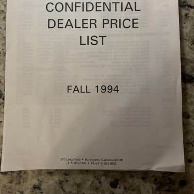 Chandler Price List Parts 1994 for sale