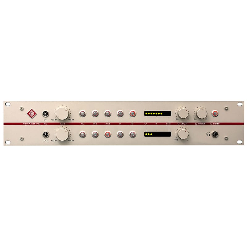 Neumann V 402 2-Channel Standalone Preamp with Stereo Microphone Inputs and DI image 1