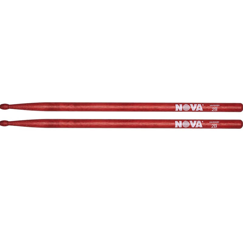Vic Firth VF-N2BR Nova 2B Wood Tip Drum Sticks - Red
