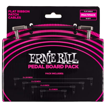 Ernie Ball Flat Ribbon Patch Cables Pedalboard - Multi Pack