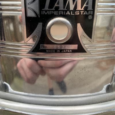 1980s Tama Imperialstar Mastercraft Steel 6.5x14" 10-Lug Snare Drum image 3