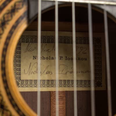 Nicholas P. Ioannou  Classical Guitar (1992), black hard shell case. image 11