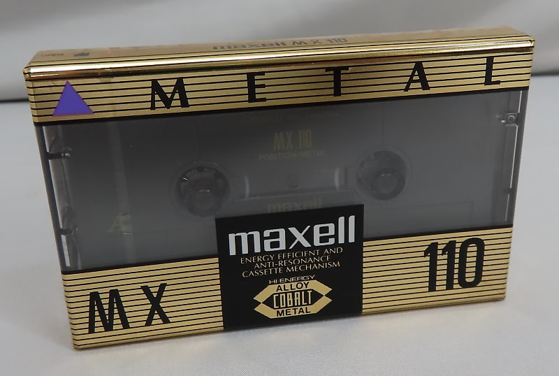 NEW - Maxell MX 110 Blank Audio Cassette Tape - IEC Type IV Metal  			