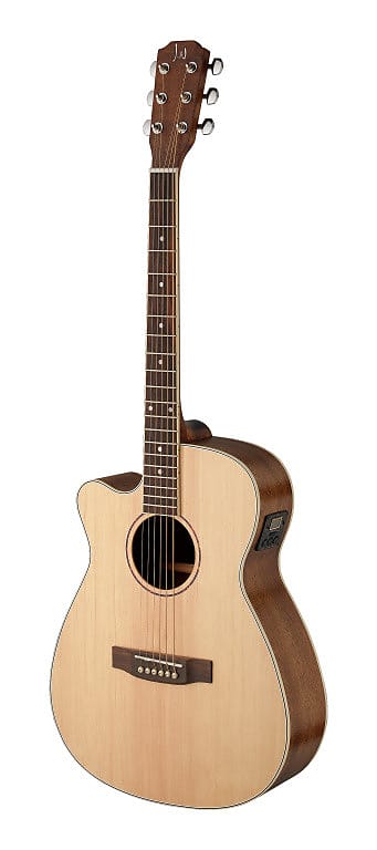 J.N GUITARS Asyla series 4/4 cutaway auditorium acoustic-electric guitar with solid spruce top, left-handed image 1