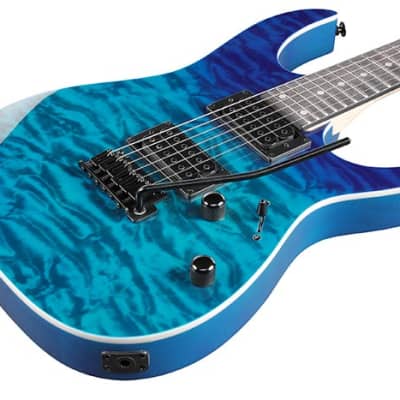 Ibanez GRG120QASP Solid Body Electric Guitar - Blue Gradation image 2