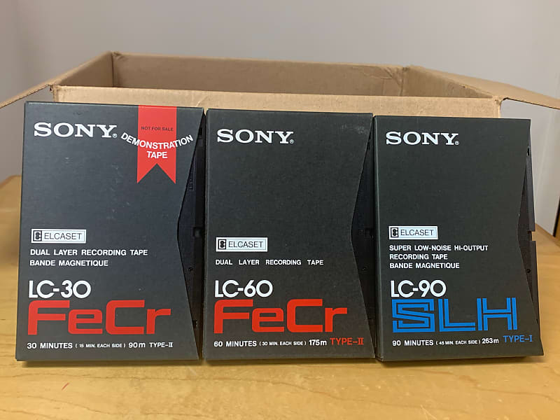 Sony LC Elcaset Blank Audio Tapes USED Mixed Box of 15  			
