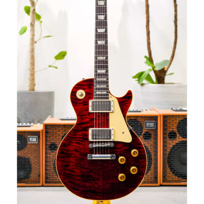 Gibson Custom M2M (Made to Measure) Historic 1959 Les Paul Standard Reissue 3A Quilt Limited Run-Red Tiger Gloss image 2