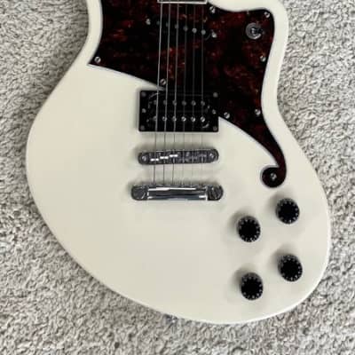 D'Angelico Premier Bedford Solid Body Electric Guitar, Antique White w/Bag image 3