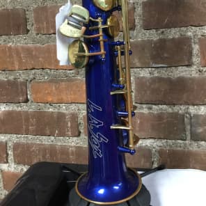 LA Sax Soprano Saxophone Blue w Case Reverb