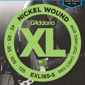 Daddario EXL165-5 Nickel Wound 5 String Medium (45 - 65 - 85 - 105 - 135) image 2